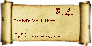 Perhócs Libor névjegykártya